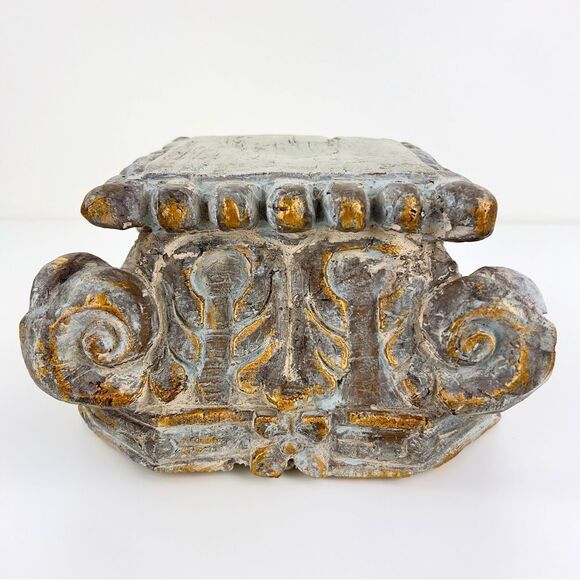 Column Base Capital Antique Finish Greek Revival Style - Picture 1 of 10